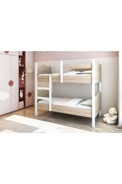 Patiko Furniture   Çift Katlı Ikiye Ayrılabilir Lüks Ranza (90x190) - Resim 2