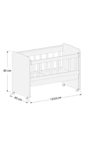 Patiko Furniture   Ps 302 Patiko Asansörlü Anne Yanı Beşik - 5