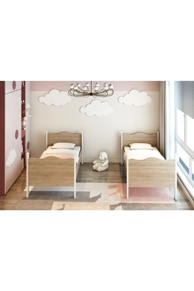 Patiko Furniture   Çift Katlı Ikiye Ayrılabilir Lüks Ranza (90x190) - Resim 3