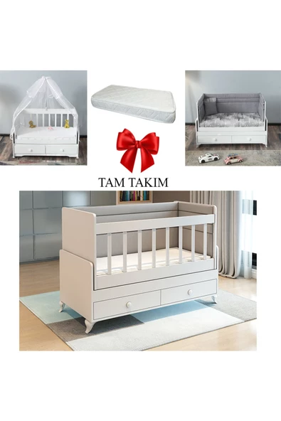 Patiko Furniture   Prome 2 Çekmeceli Beşik