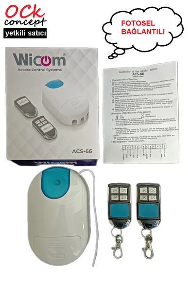 Otomatik Kepenk Alıcısı, Fotosel Bağlantılı 2 Adet Kumanda, Wicom Acs-66 Set - 2