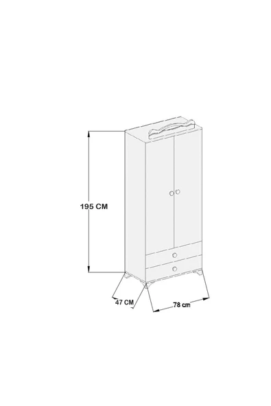 Patiko Furniture   Patiko Babysun 2 Kapılı Dolap - 4