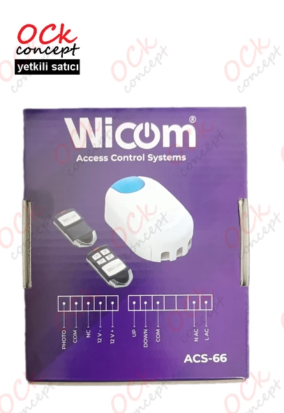 Otomatik Kepenk Alıcısı, Fotosel Bağlantılı 2 Adet Kumanda, Wicom Acs-66 Set - 8