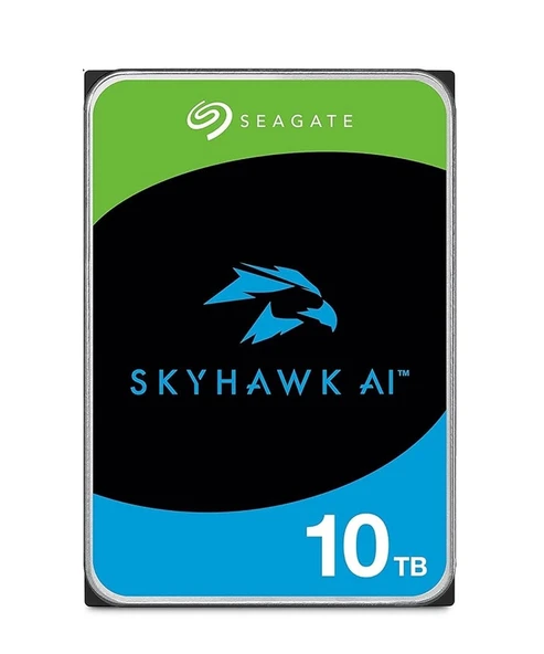 Seagate SKYHAWK ST10000VE001 10TB 3.5 AI SATA3 7200RPM 256MB 7/24 Güvenlik Diski Garantili