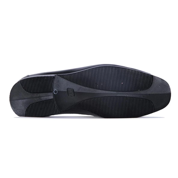 Tek Yıldız 02 Siyah Kauçuk %100 Deri Erkek Klasik Ayakkabı - Resim 4