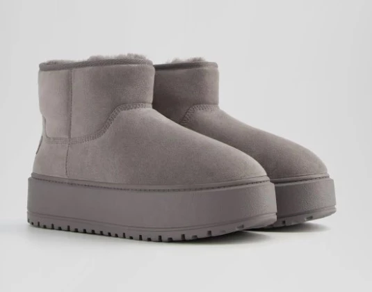 Pull & Bear Suni kürk astarlı platform bilekte bot / 36 Numara