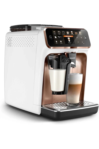 Philips Lattego Tam Otomatik PREMİUM 12 Farklı Kahve EP5443 Krom-Beyaz Kahve ve Espresso Makinesi - 5