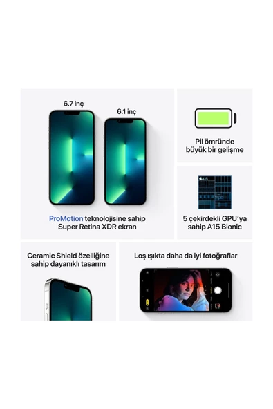 Apple iPhone 13 Pro Max 256GB Silver Cep Telefonu - 8