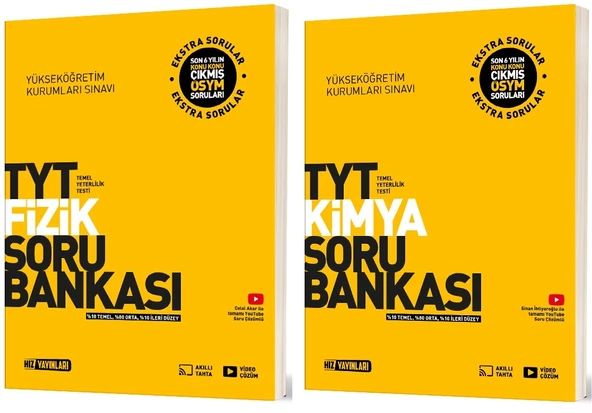 Hız 2025 Tyt Fizik + Kimya Soru Bankası Seti 2 Kitap