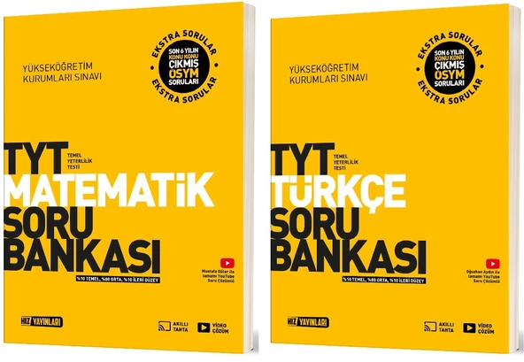 Hız 2025 Tyt Matematik + Türkçe Soru Bankası Seti 2 Kitap