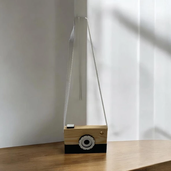 Ahşap Oyuncak Hediyelik Fotoğraf Makinesi Waldorf Oyuncak - 4