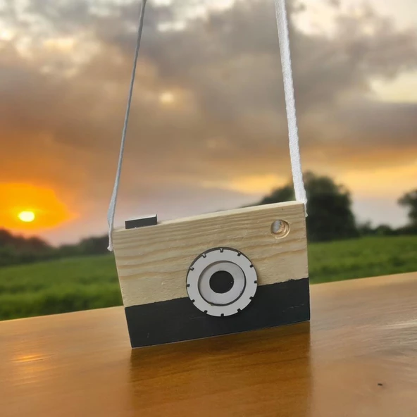 Ahşap Oyuncak Hediyelik Fotoğraf Makinesi Waldorf Oyuncak - 2