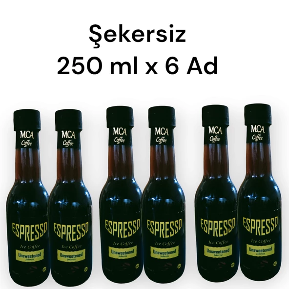 MCA Espresso Soğuk Kahve (ŞEKERSİZ) 250 ML x 6 adet