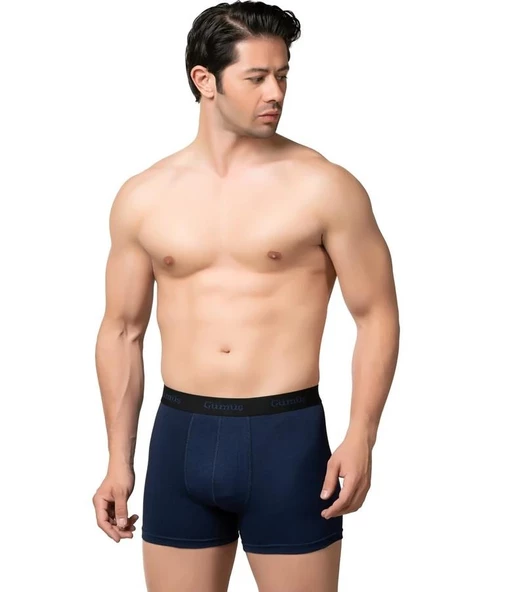 6 Adet Gümüş Erkek Renkli Likralı Spor Boxer 3074 - 4