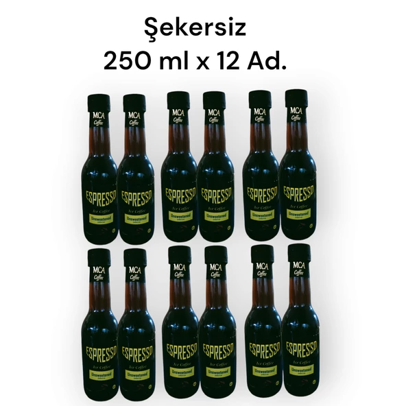 MCA Espresso Soğuk Kahve (ŞEKERSİZ) 250 ML x 12 adet