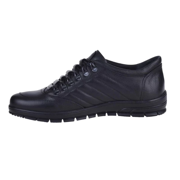 Berenni M197 Siyah %100 Deri Erkek Sneakers Spor Ayakkabı - 3