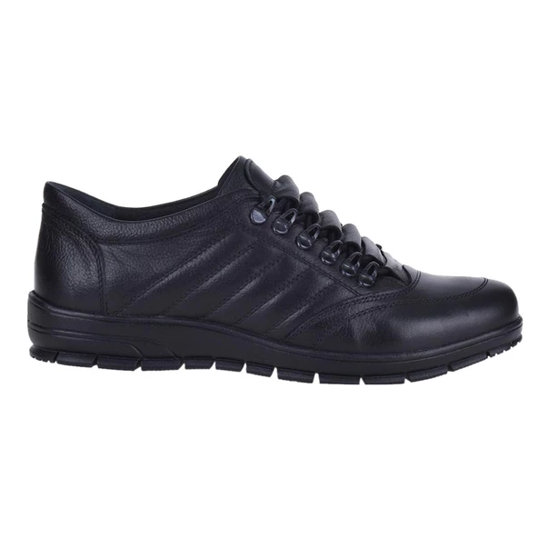 Berenni M197 Siyah %100 Deri Erkek Sneakers Spor Ayakkabı - 2