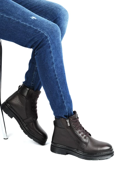 Bulldozer 220235 Kahve %100 Deri Erkek Kışlık Bot Ayakkabı ürün görseli