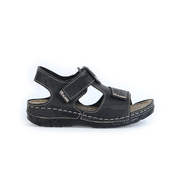 Ayakcenter 760-5 Siyah Cırtlı Erkek Çocuk Sandalet