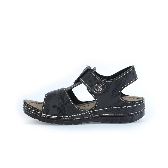 Ayakcenter 760-5 Siyah Cırtlı Erkek Çocuk Sandalet - 3