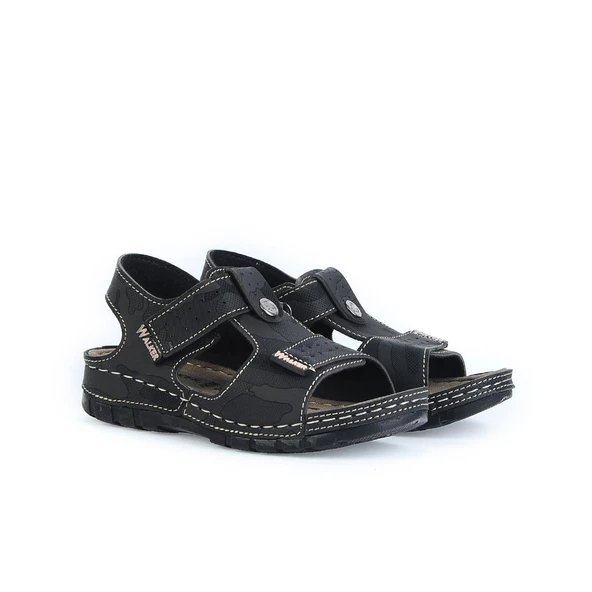 Ayakcenter 760-5 Siyah Cırtlı Erkek Çocuk Sandalet - 2