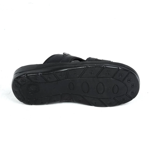 Ayakcenter 21-57 Siyah Soylu Erkek Düz Terlik - 3