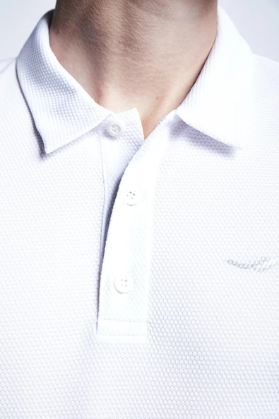 Lescon 23S-1275-23B Beyaz Erkek Kısa Kollu Polo Yaka T-Shirt - 4