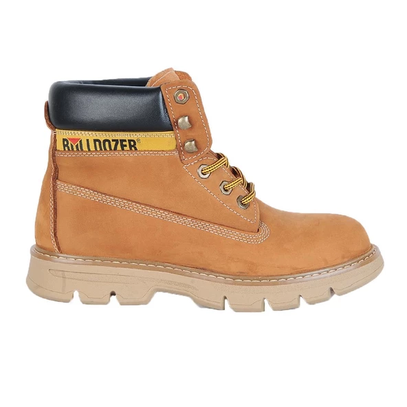 Bulldozer 240516 Nubuk Hakiki Deri Kadın Düz Bot - Resim 5