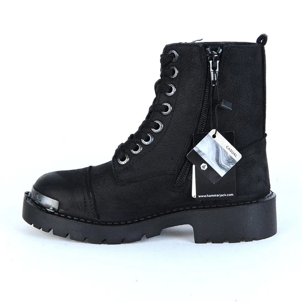 Hammer Jack 102 17600-F Siyah Nubuk Deri Erkek Çocuk Bot - Resim 3