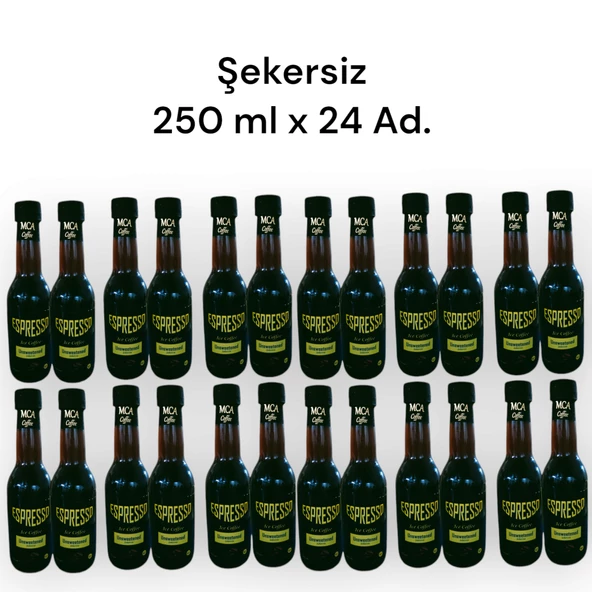 MCA Espresso Soğuk Kahve (ŞEKERSİZ) 250 ML x 24 adet