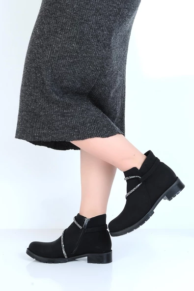 Alens 23-952 Siyah Zümrüt Kadın Düz Bot - Resim 2