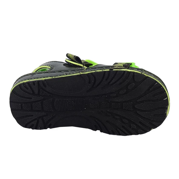 Poliva 5505 Haki Cırtlı Yazlık Erkek Çocuk Sandalet Ayakkabı - Resim 4