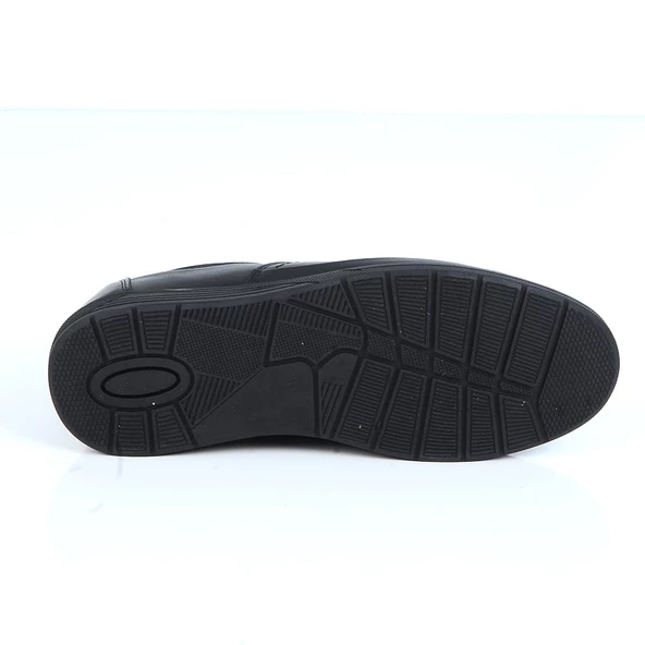 Berenni E842 Siyah Kauçuk %100 Deri Erkek Casual Ayakkabı - Resim 4