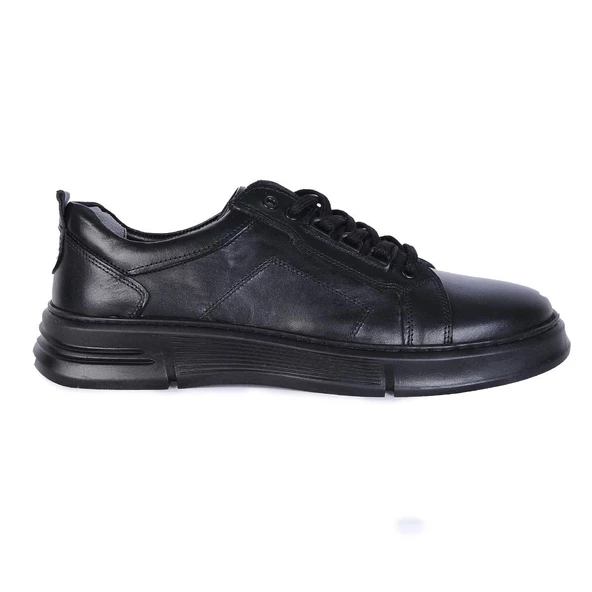 Mp 242-4565Mr Siyah %100 Deri Günlük Erkek Casual Ayakkabı - Resim 2