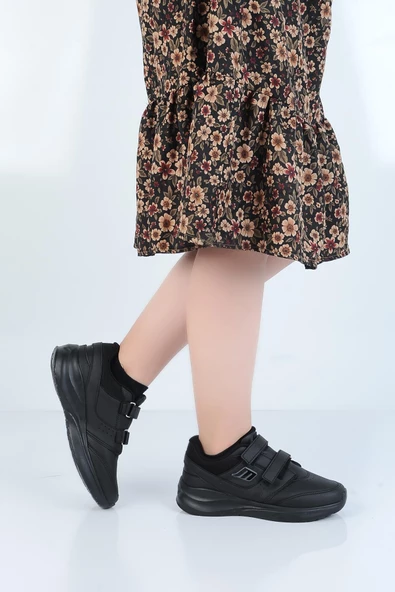 MP 232-1307ZN Siyah Cırtlı Kadın Sneaker Spor Ayakkabı ürün görseli 1