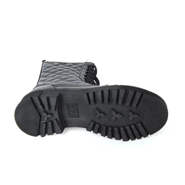 MP 222-2738Zn Siyah Kadın Düz Bot - 4