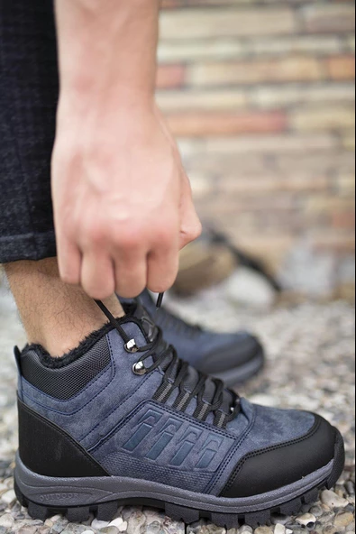 X-Step X6 Lacivert Termal Kürklü Kışlık Erkek Bot Ayakkabı - Resim 4