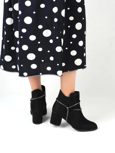 Ayakcenter 22-B17 Süet Ayışığı 5 Cm Topuklu Kadın Bot - Resim 2