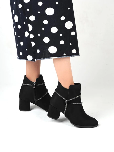 Ayakcenter 22-B17 Süet Ayışığı 5 Cm Topuklu Kadın Bot - Resim 3