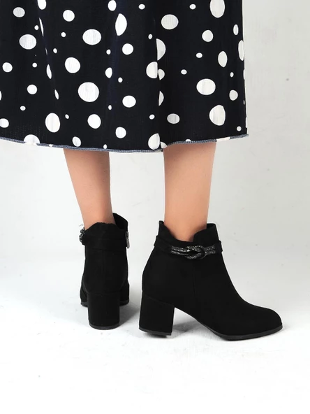 Ayakcenter 22-B18 Süet Ayışığı 5 Cm Topuklu Kadın Bot - Resim 2