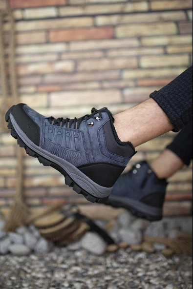 X-Step X6 Lacivert Termal Kürklü Kışlık Erkek Bot Ayakkabı - Resim 2