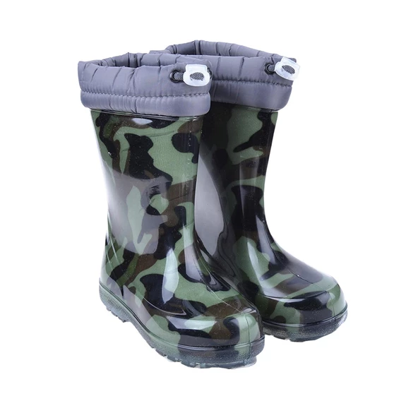 Serabian Pf-580 Haki Termal Kürklü Erkek Çocuk Çizme Bot Ayakkabı ürün görseli 1