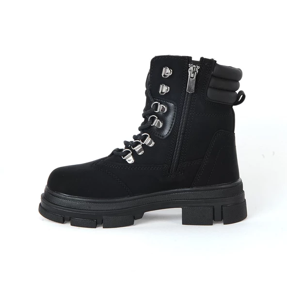 Twingo 7645 Siyah Zümrüt Kürklü Kız Çocuk Bot - Resim 2