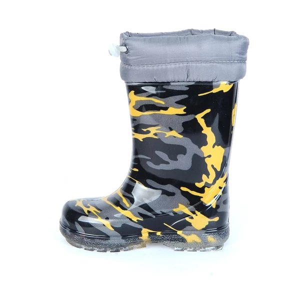 Serabian Pf-580 Syh-Sarı Kürklü Erkek Çocuk Çizme Bot Ayakkabı - Resim 2