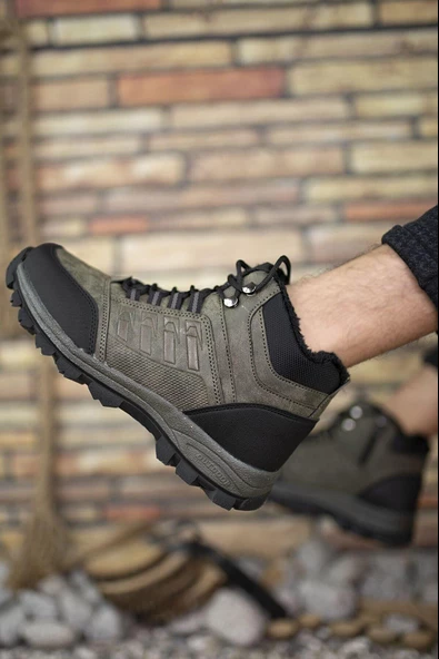X-Step X6 Haki Termal Kürklü Kışlık Erkek Bot Ayakkabı - 5