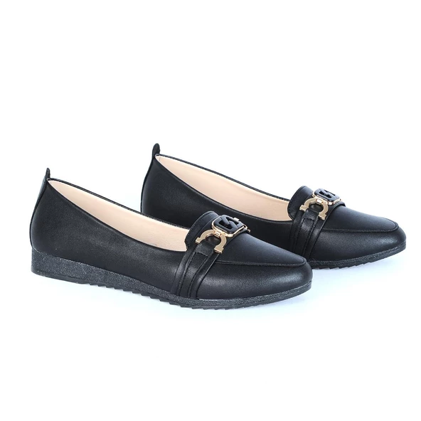 Alens 22-280 Siyah Kadın Babet Babet Ayakkabı - Resim 4