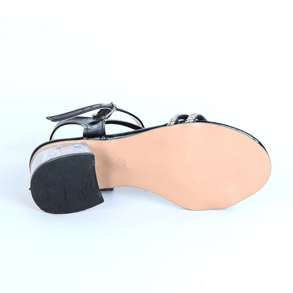 Ayakcenter Frati Siyah 4 Cm Topuklu Kız Çocuk Sandalet - Resim 3