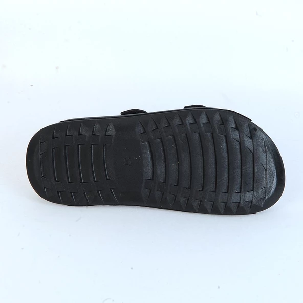 Ayakcenter Naturella Siyah Cırtlı Kadın Düz Terlik - Resim 3