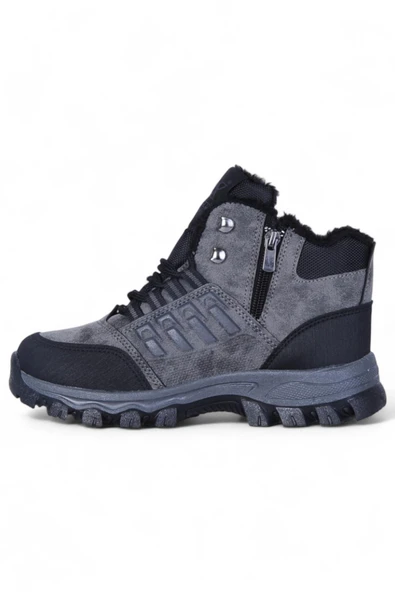 X-Step X6 Füme Termal Kürklü Kışlık Erkek Bot Ayakkabı - Resim 3