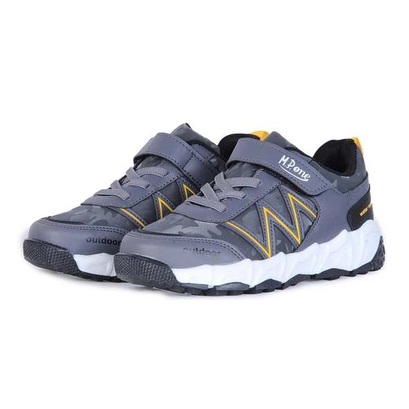 Mp 242-3331Ft Füme-Sarı Cırtlı Erkek Çocuk Spor Ayakkabı - Resim 3